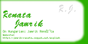 renata jamrik business card